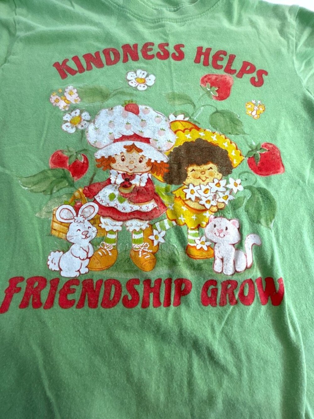 Strawberry Shortcake Womens Graphic Tee Green Multi Size XXS/EEC/TTP - Picture 3 of 5